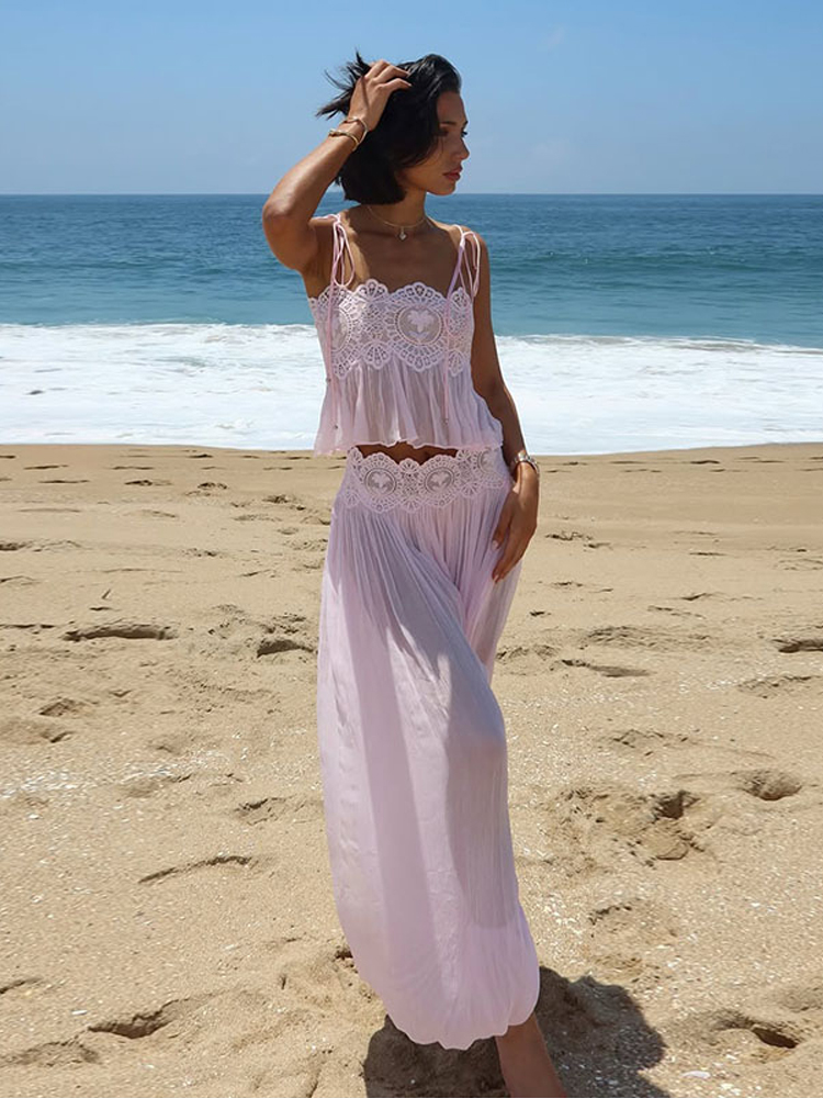 Beach Lace Hollow Out Women's  - Men'S Formal Beach Wear 评论和价格