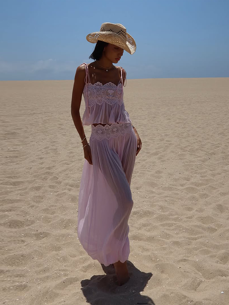 Beach Lace Hollow Out Women's  - Men'S Formal Beach Wear 评论和价格