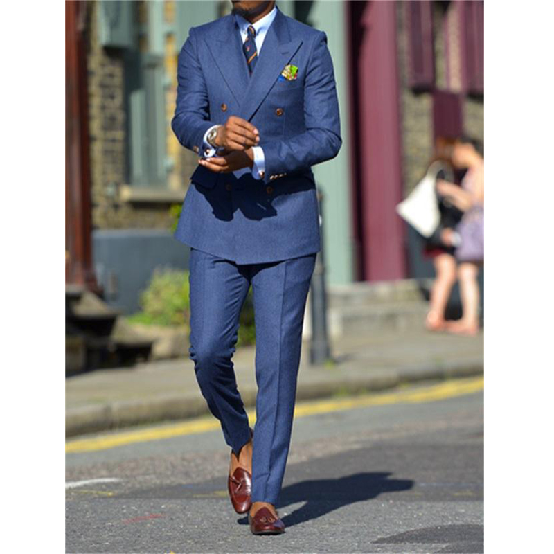 Dark Blue Formal Mens Suits Tw - Men'S Formal Wear In Wedding 评论和价格