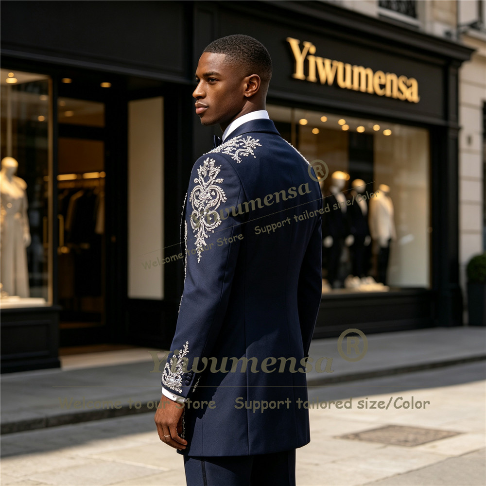 Handmade Crystals Beading Suit - Men'S Formal Wear In Wedding 评论和价格