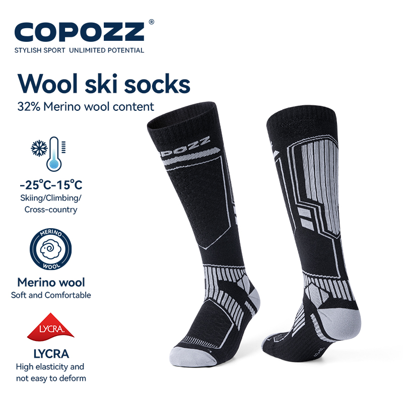 COPOZZ Merino Wool Winter Ski  - Sock Garter Men 评论和价格