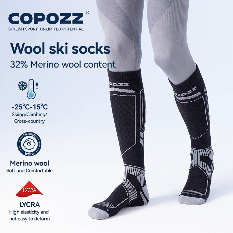 COPOZZ Merino Wool Winter Ski  - Sock Garter Men 评论和价格