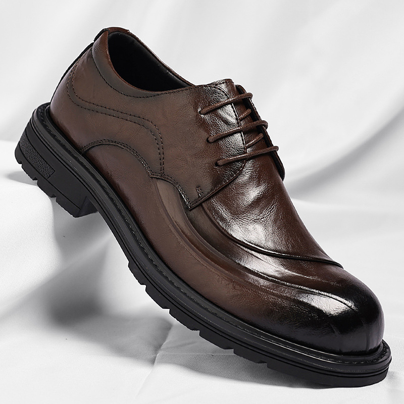 Brown Burnished Genuine Leathe - Men'S Formal Wear In Wedding 评论和价格