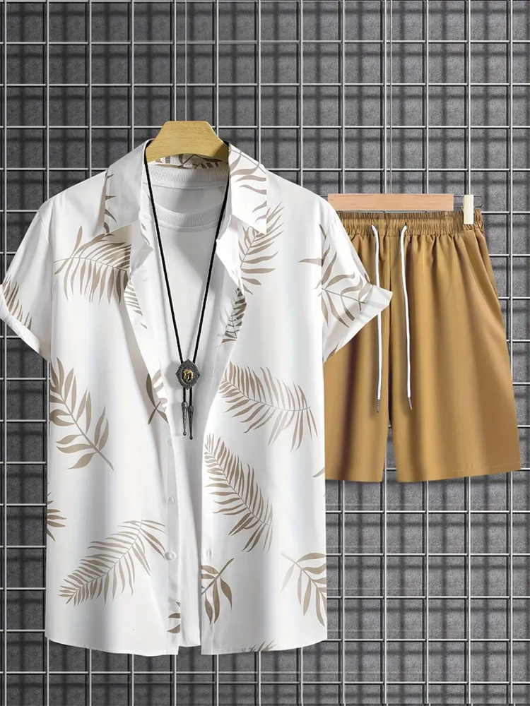 New Summer Fashion Hawaiian Me - Men'S Formal Beach Wear 评论和价格