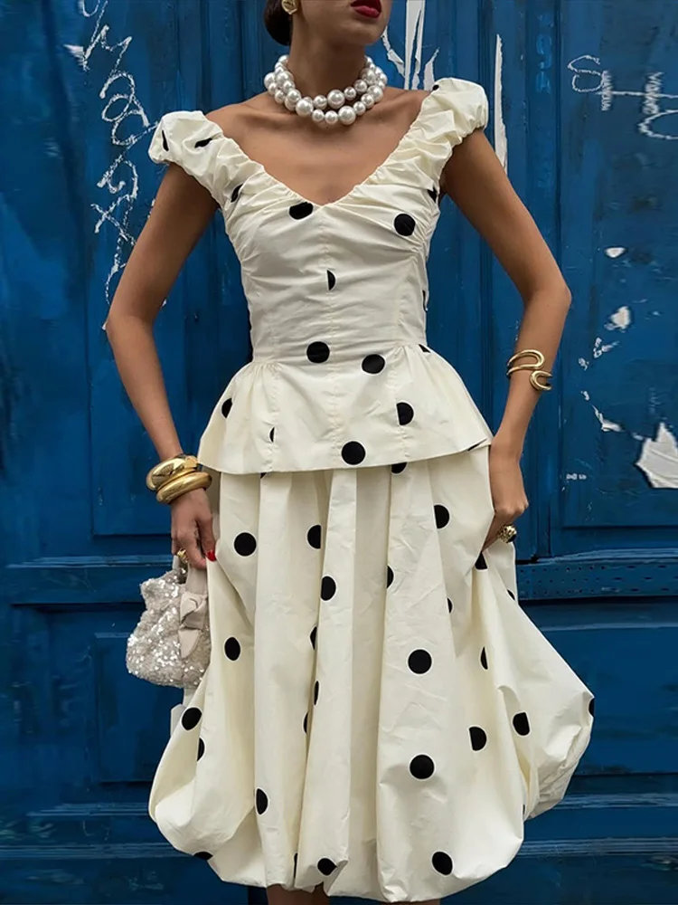 Elegant Polk Dot Women's Vest  - Men'S Formal Beach Wear 评论和价格