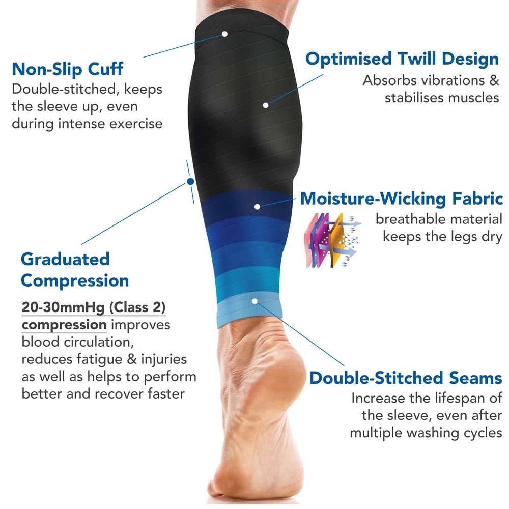 1Pair Calf Compression Sleeve  - Sock Garter Men 评论和价格