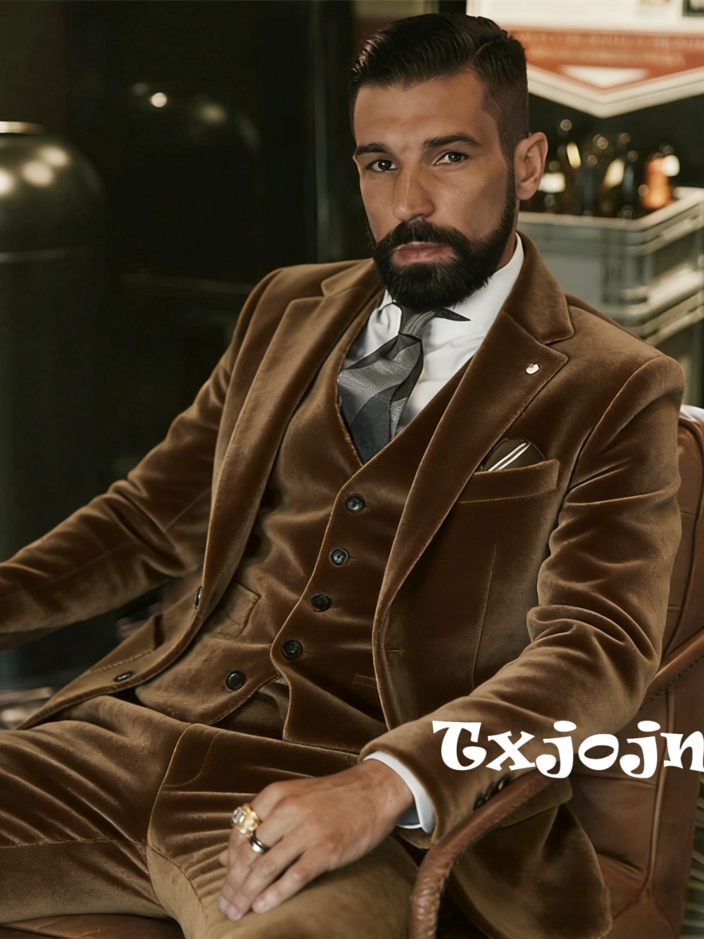Men's Velvet Suits 3 Pieces Da - Men'S Formal Wear In Wedding 评论和价格