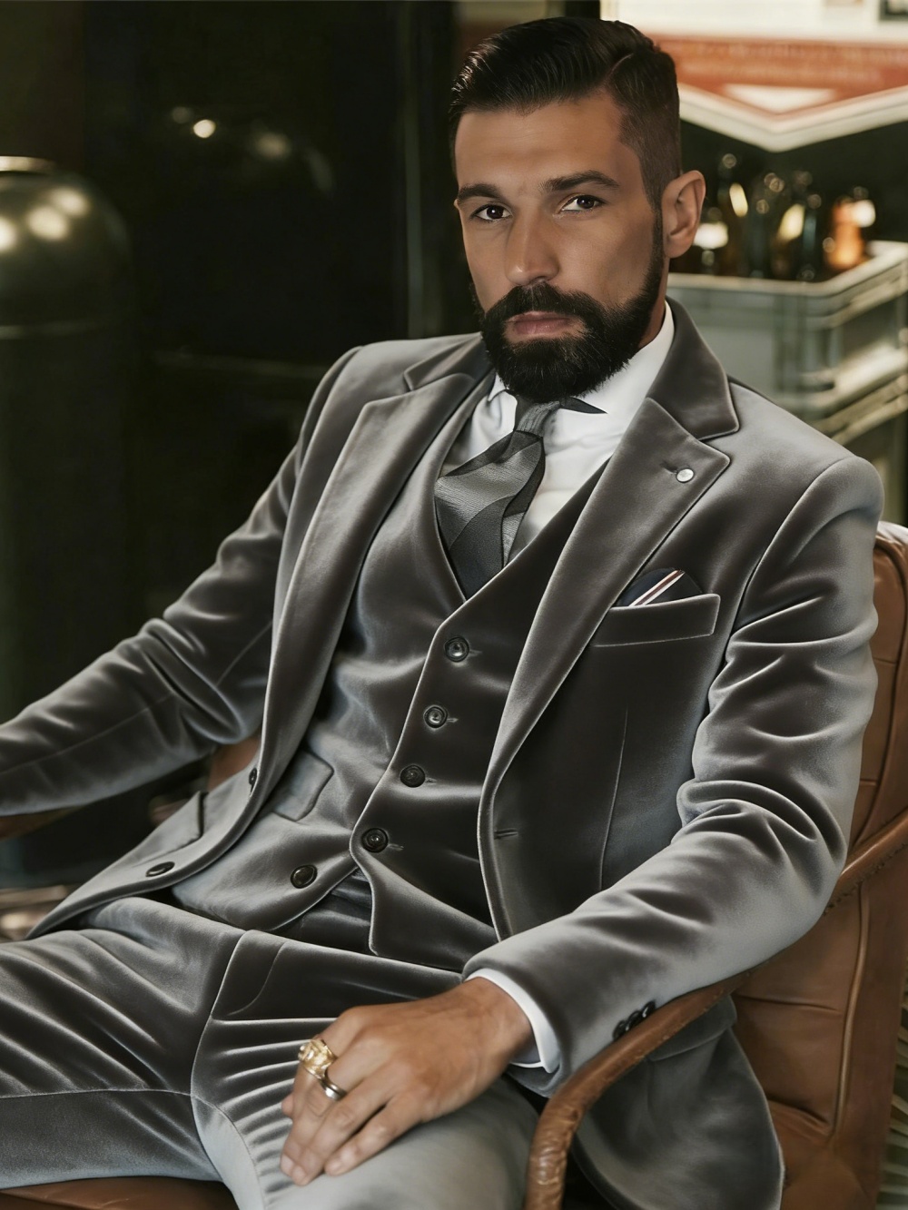 Men's Velvet Suits 3 Pieces Da - Men'S Formal Wear In Wedding 评论和价格