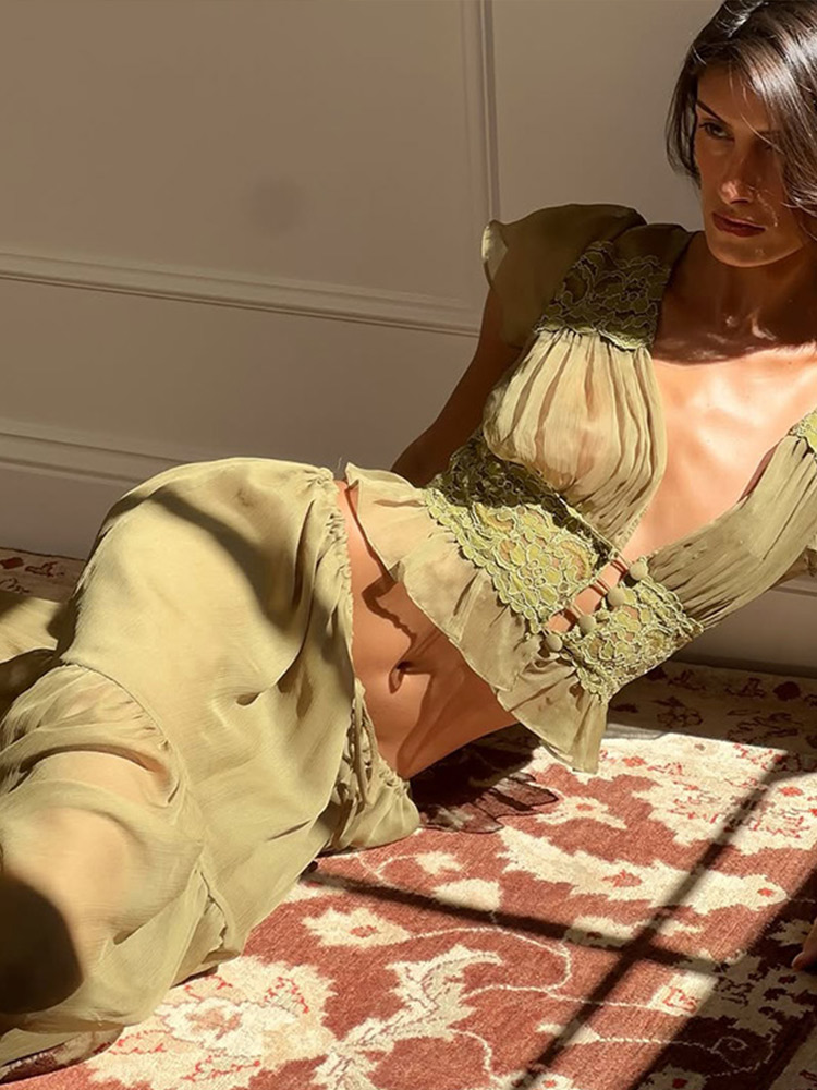 Elegant Lace Patchwork Women's - Men'S Formal Beach Wear 评论和价格